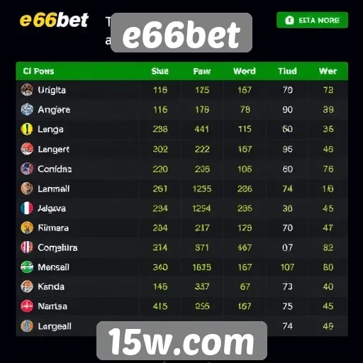 Estatísticas de jogadores ativos no e66bet