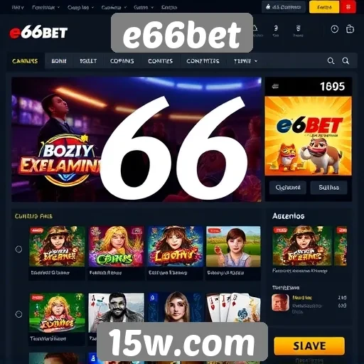 Interface do usuário no e66bet é fácil de navegar